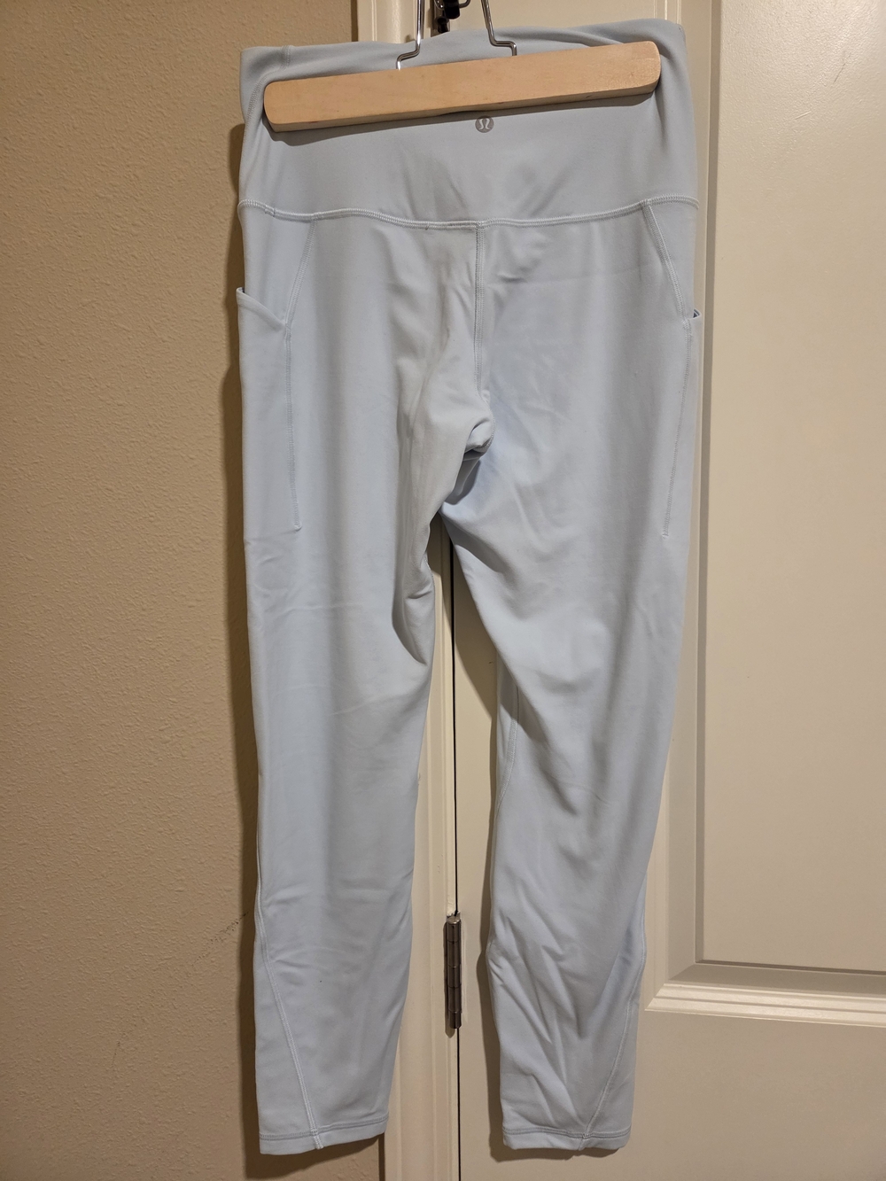 Lululemon Light Blue High-Rise Leggings with Side Pockets